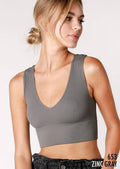 Plunge V-Neck Crop Top, [product type]