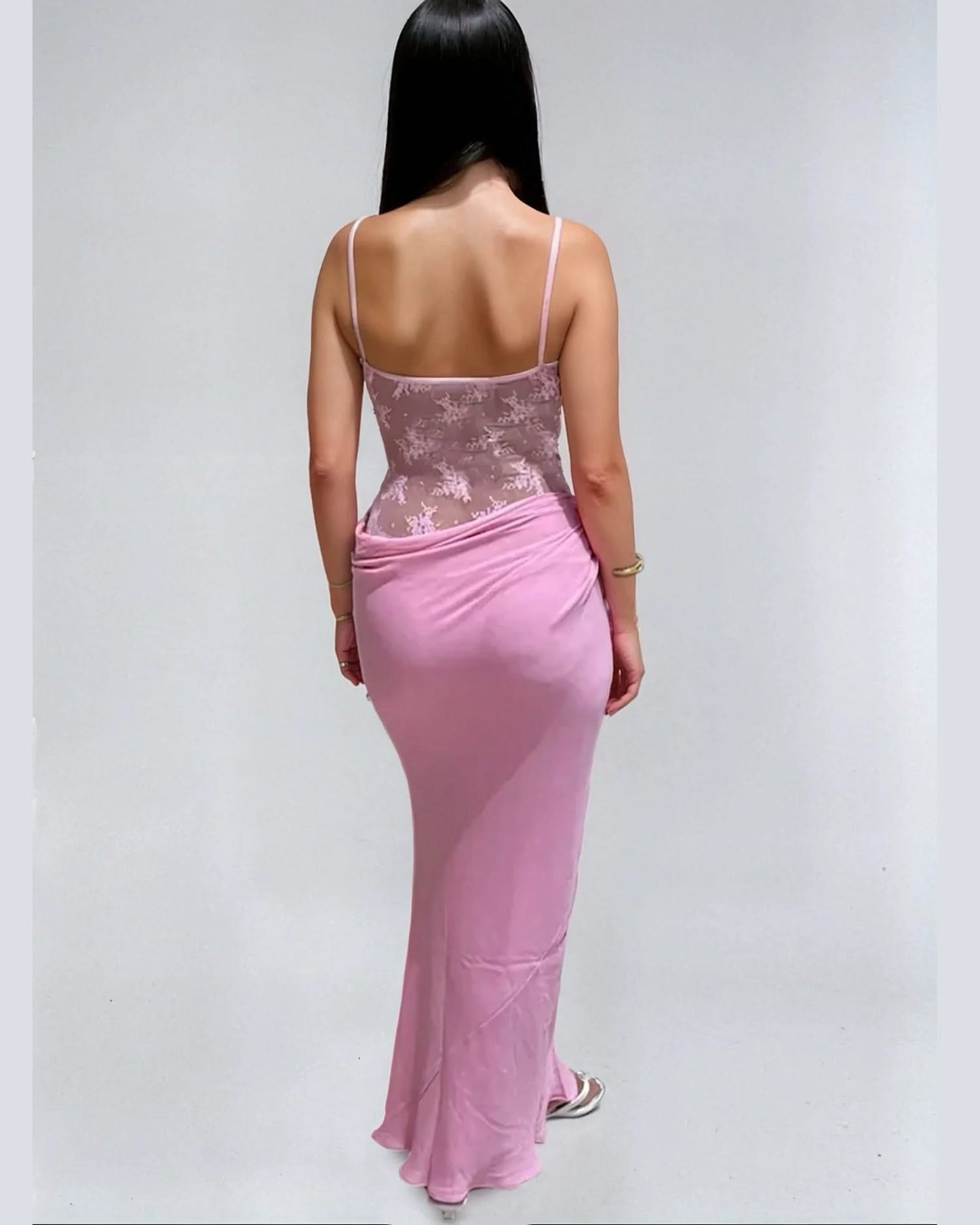 Patchwork Mesh Bodycon – Party Evening Dress