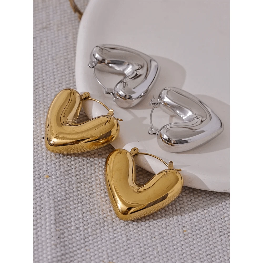 Puffy Love Hoop Earrings 5