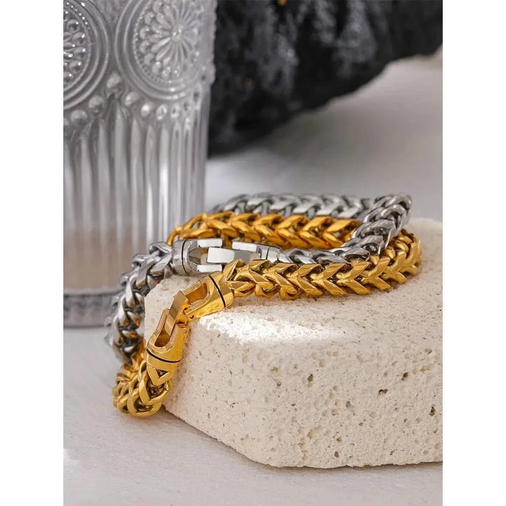Close - up image of Round Cuban Chain Bracelets