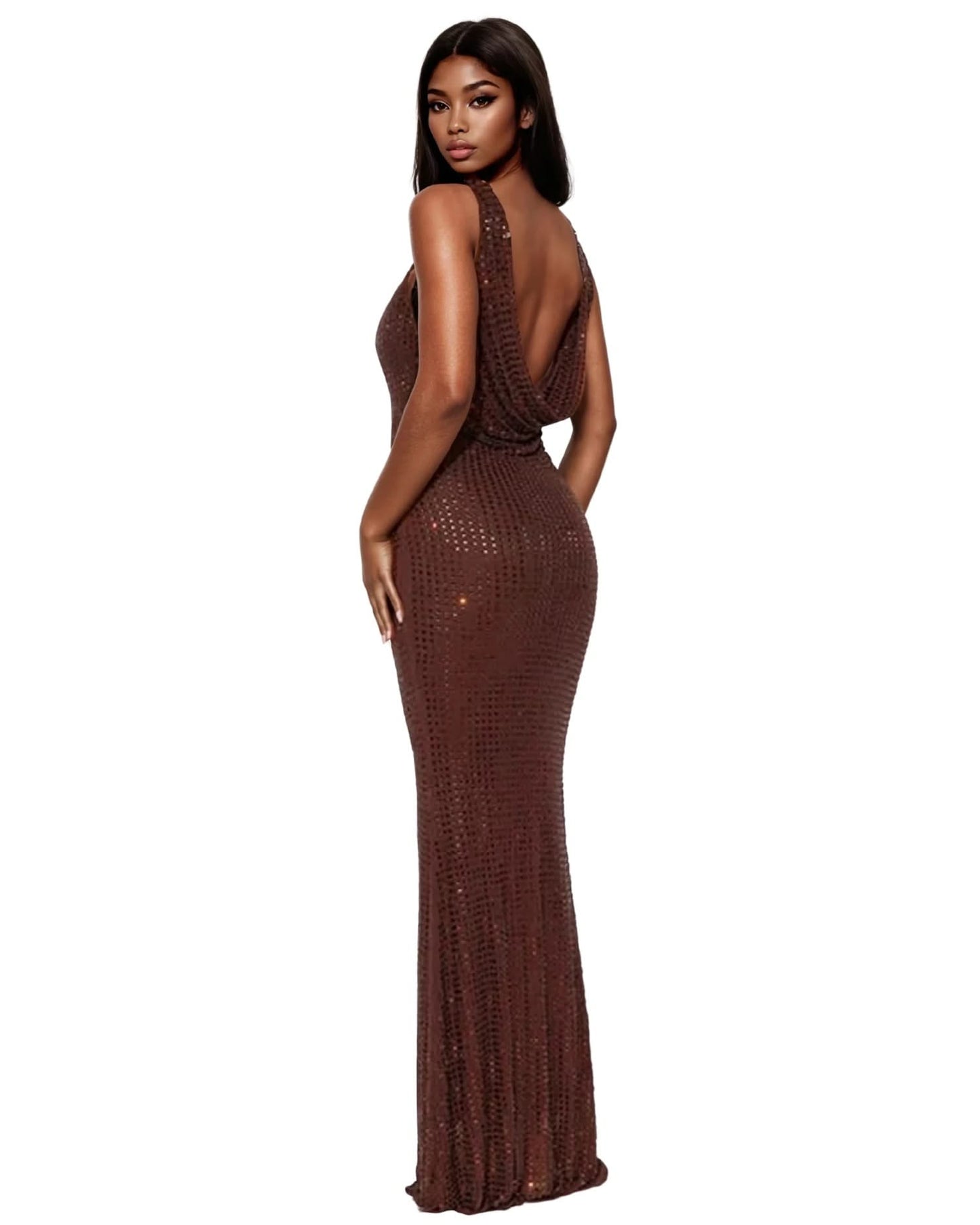 Sequins Backless Dress - Fashion Forward Summer Glam