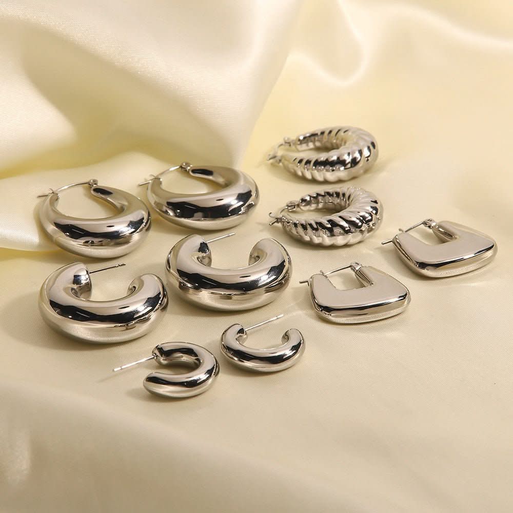 Silver Hoop Earrings