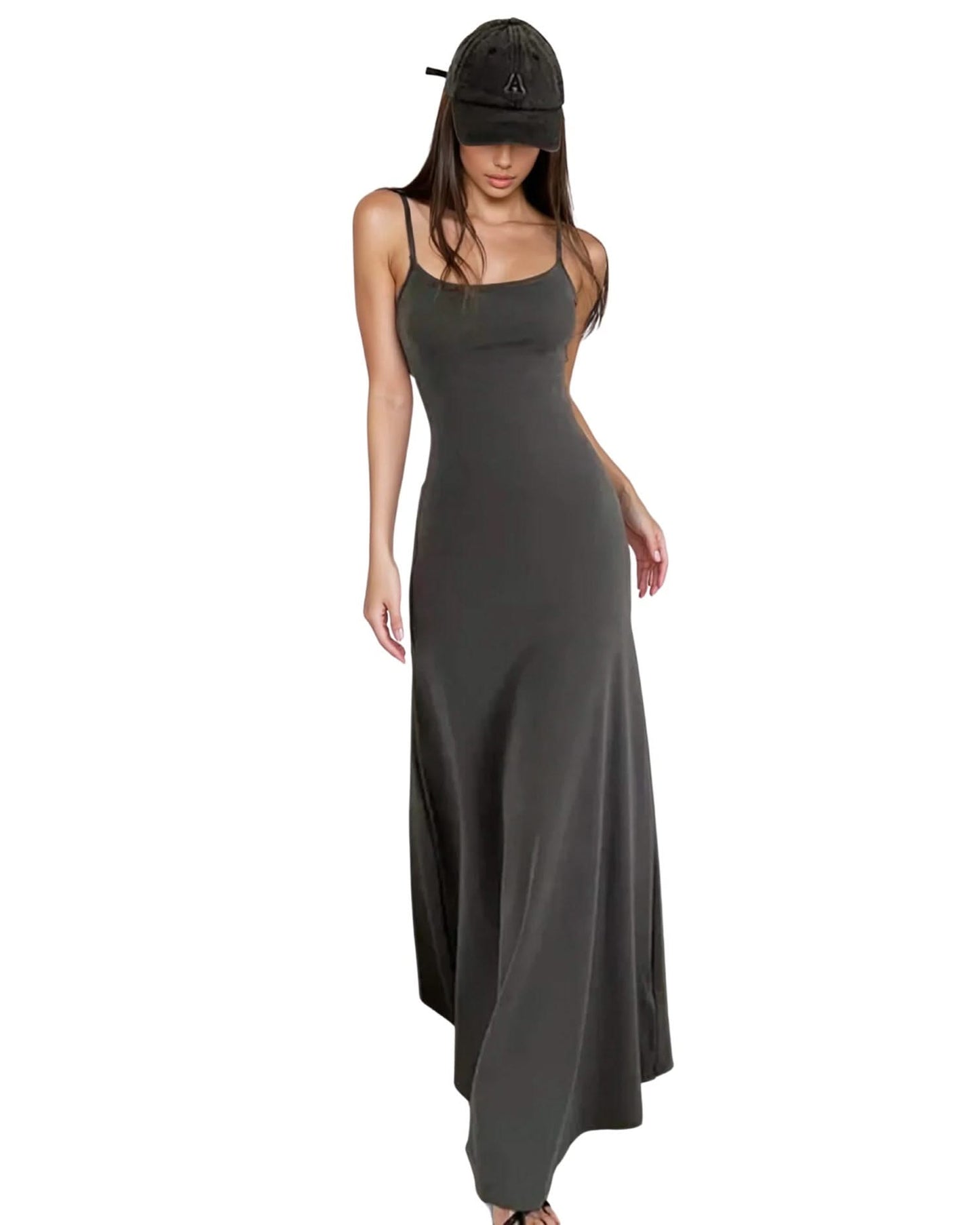 "Sleeveless Split Sheath Dress – Summer Chic"