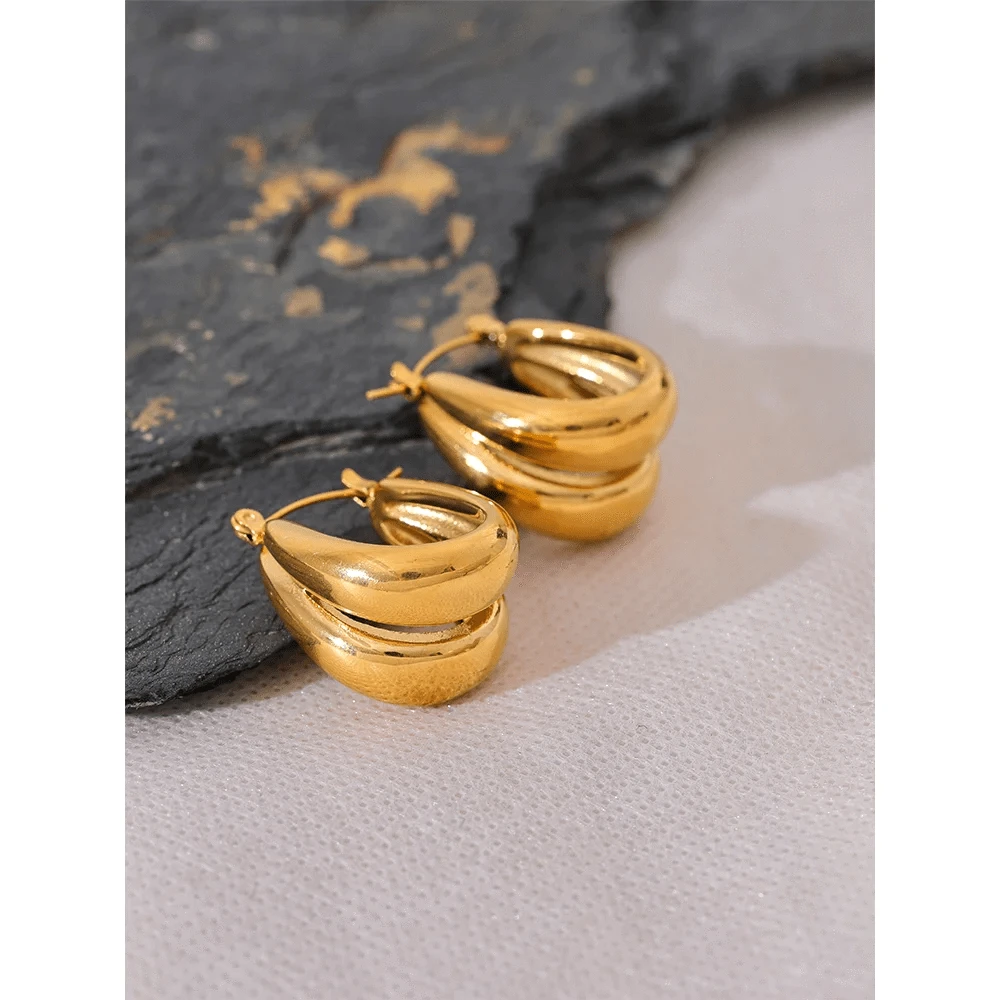 Solaris Gold Hoop Earrings