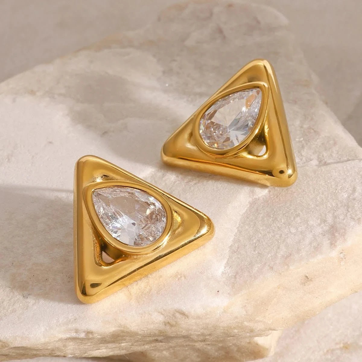 Stainless Steel Big Stud Earrings