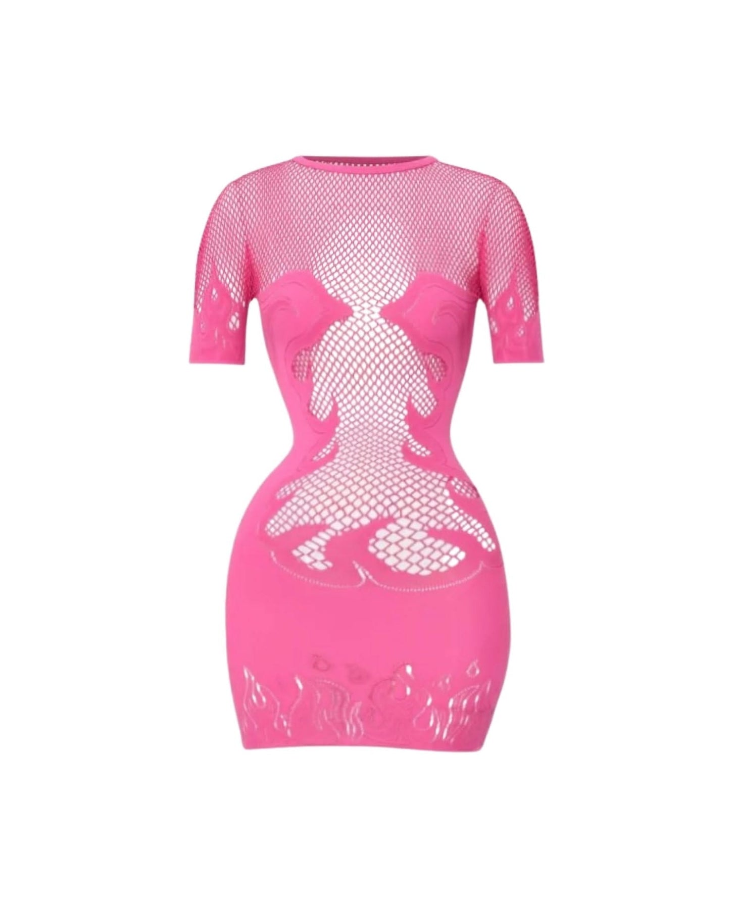 Stretch Bodycon Mini Dress - O Neck Slim Party Dress