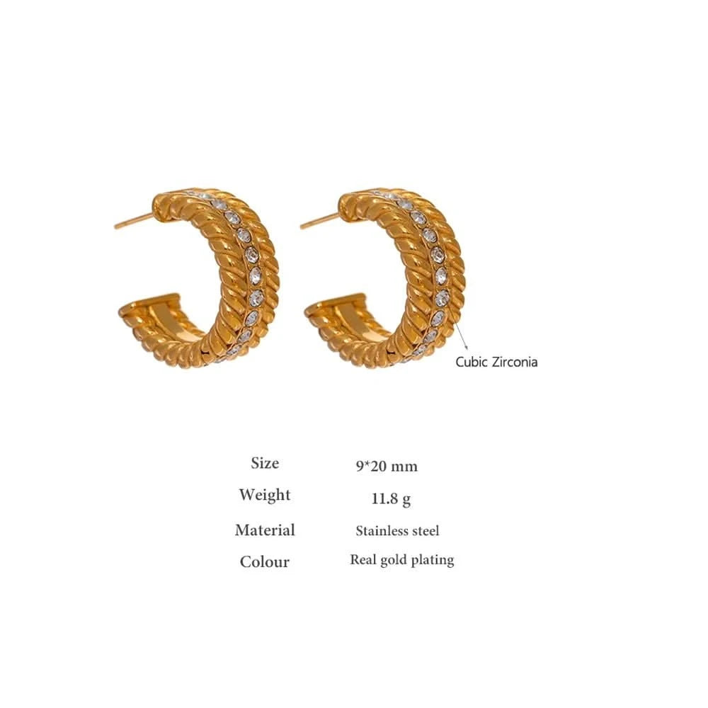 Twist Rope Hoop Earrings