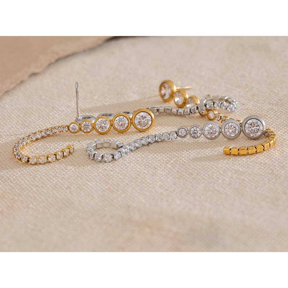 vertical drop earrings