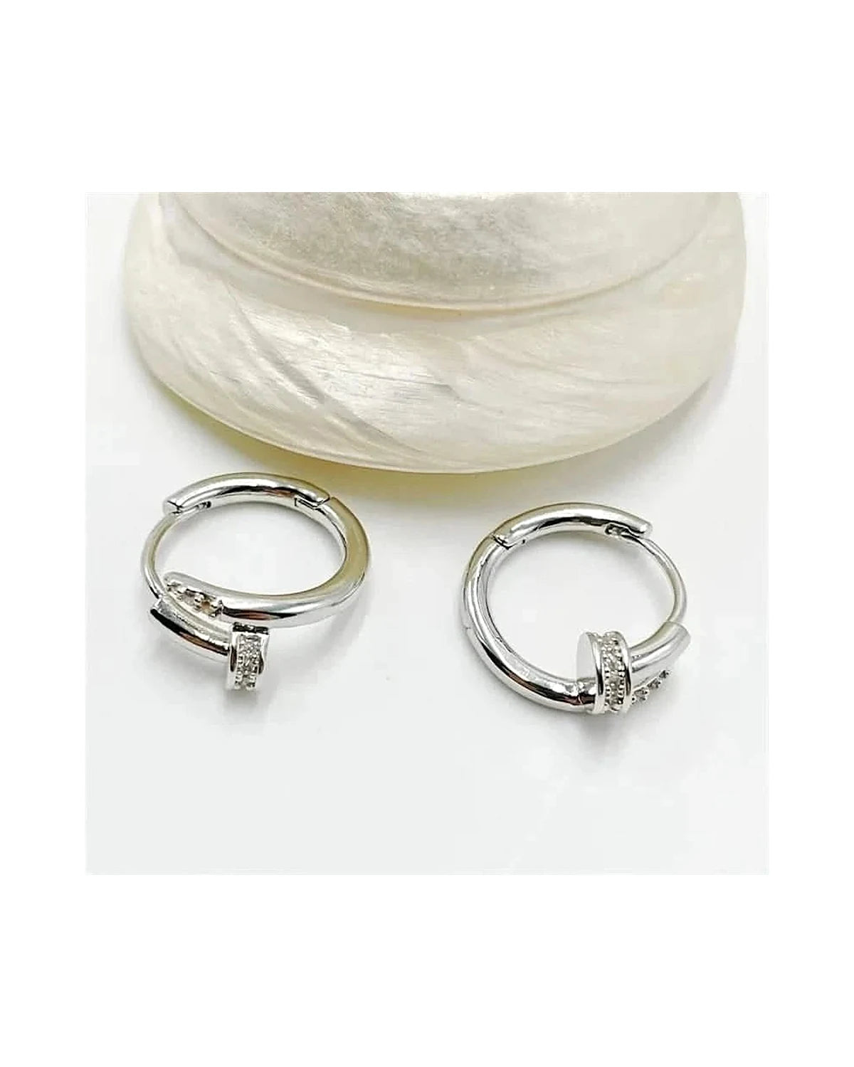 Nail-Inspired Hoop Earrings — view 5
