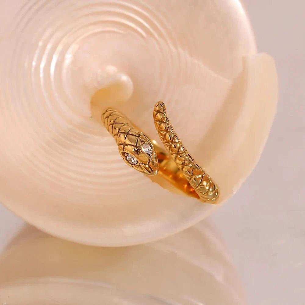 Vintage Stainless Snake Rings For Women