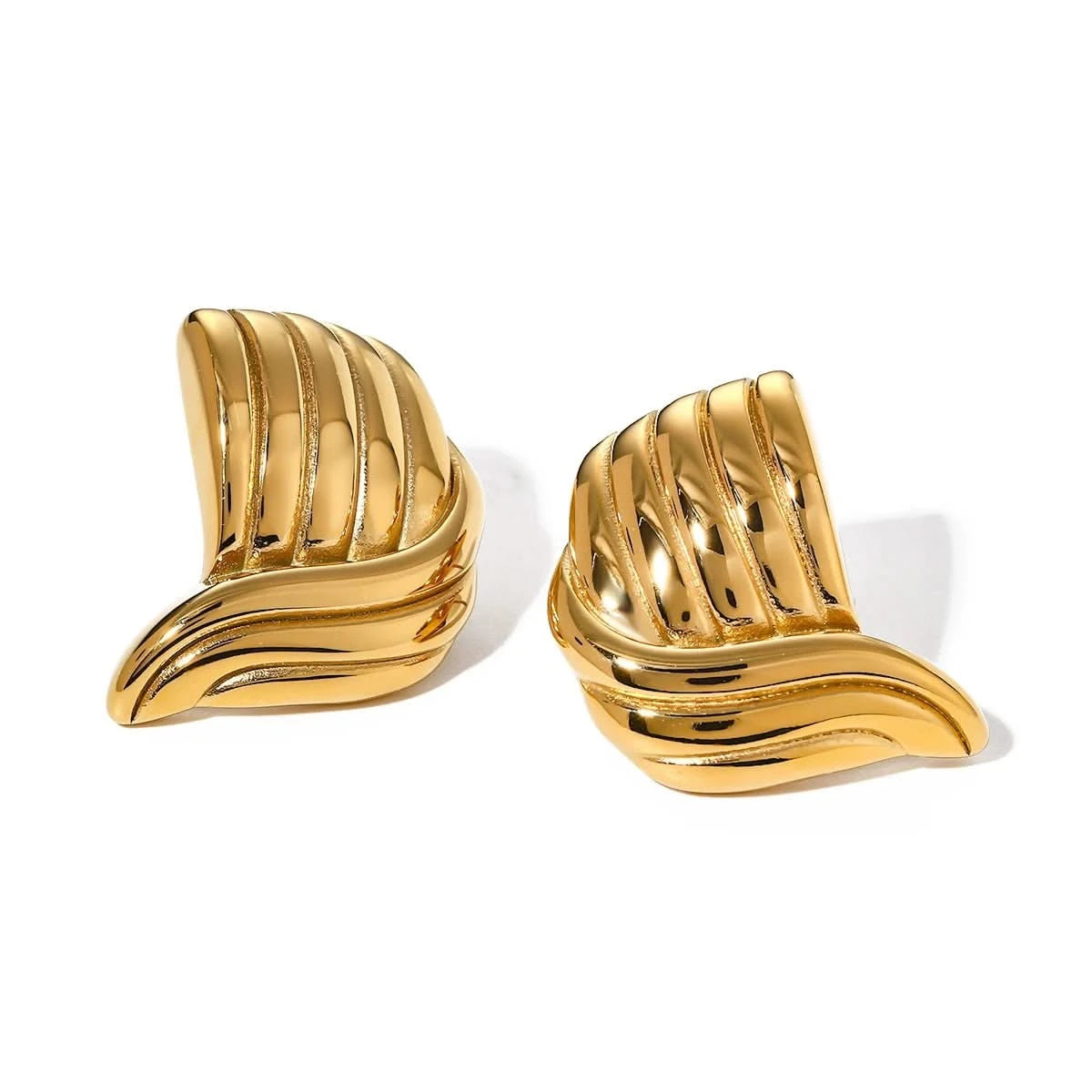 Gold Wave Earrings