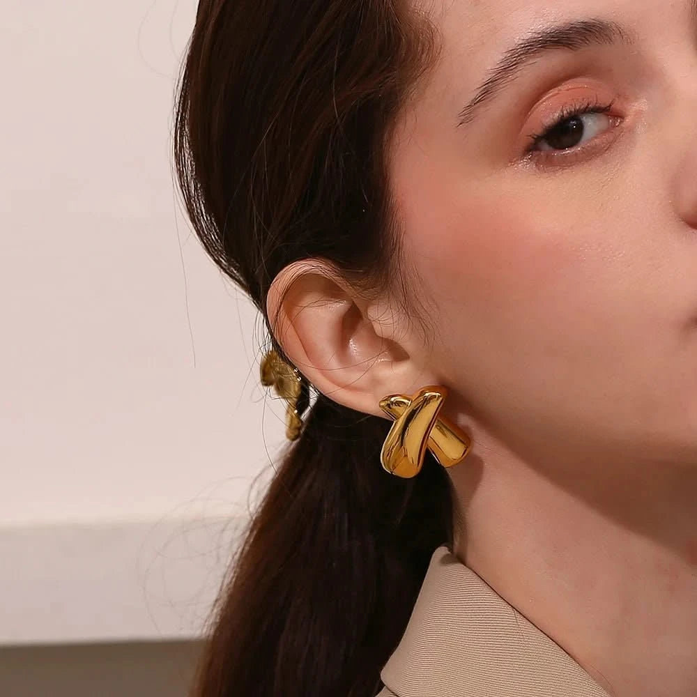 X Stud Earrings