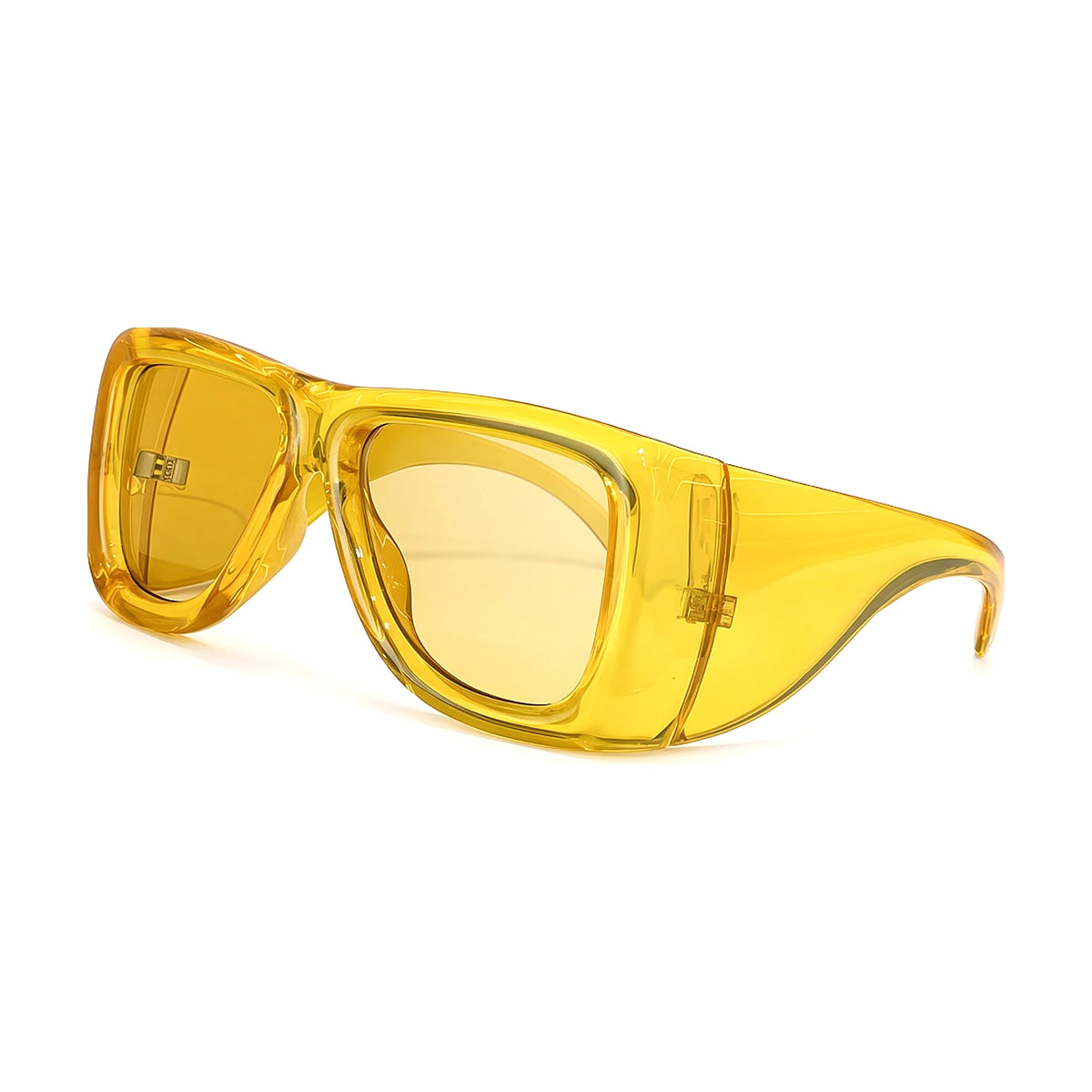 Oversized Square Sunglasses — yellow front