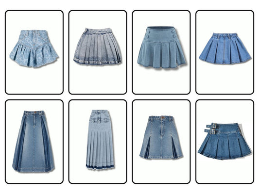 Trendy Ways to Wear a Pleated Denim Skirt for a Fashion-Forward Look - Mabel Love Co