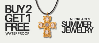 Gold cross necklace for women - Mabel Love Co