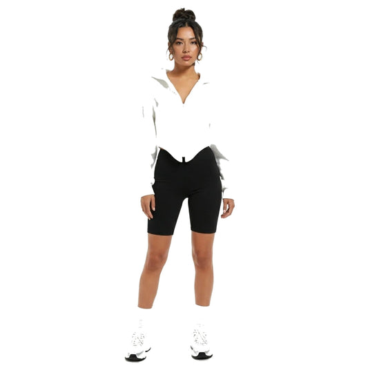 Cardigan Hoodie Jacket — white front