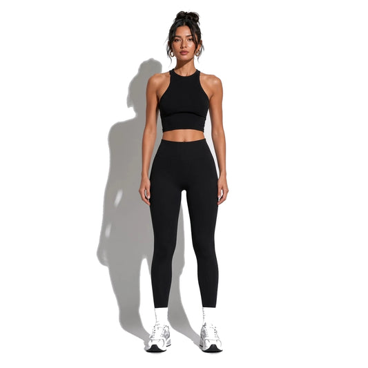 BIB LEGGINGS — black front