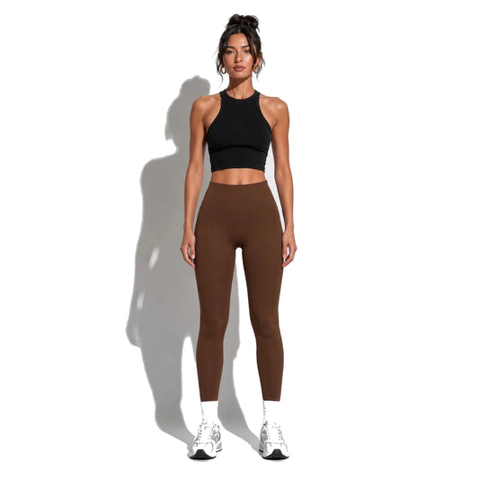 BIB LEGGINGS — brown front