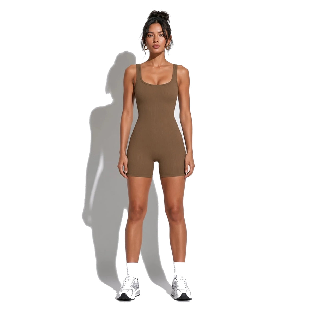 LUNA ACTIVE ROMPER — Brown front