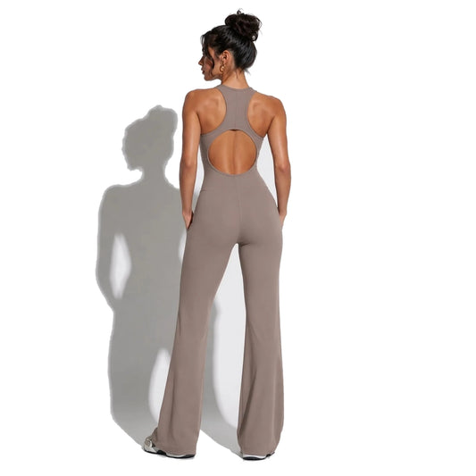 Athletic Jumpsuit for Activewear — nude back