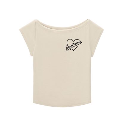 Supreme Sage Cotton Blend Crop T-Shirt