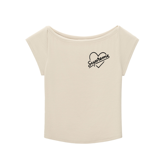 Supreme Sage Cotton Blend Crop T-Shirt - lifestyle photo