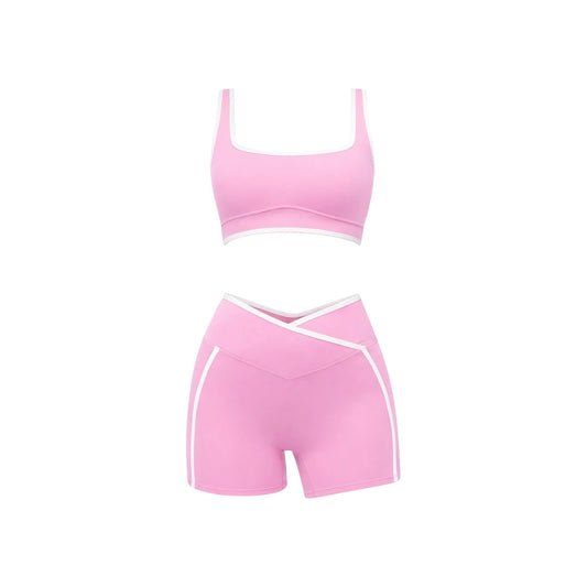 High Stretch Solid Yoga Shorts Set — image 7