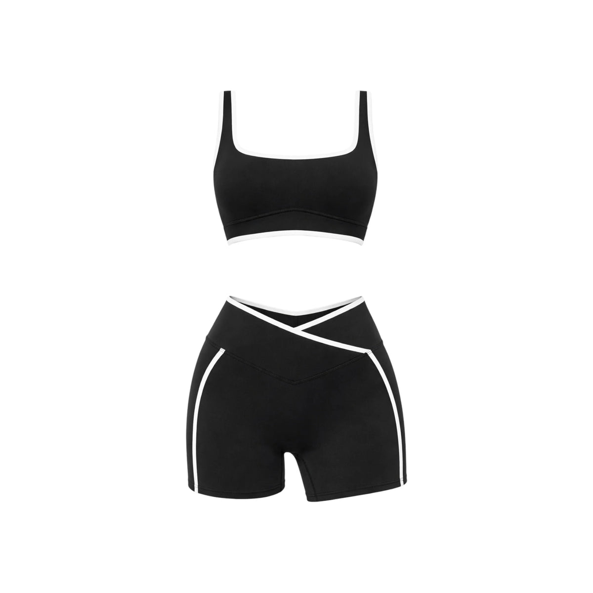 High Stretch Solid Yoga Shorts Set — image 8
