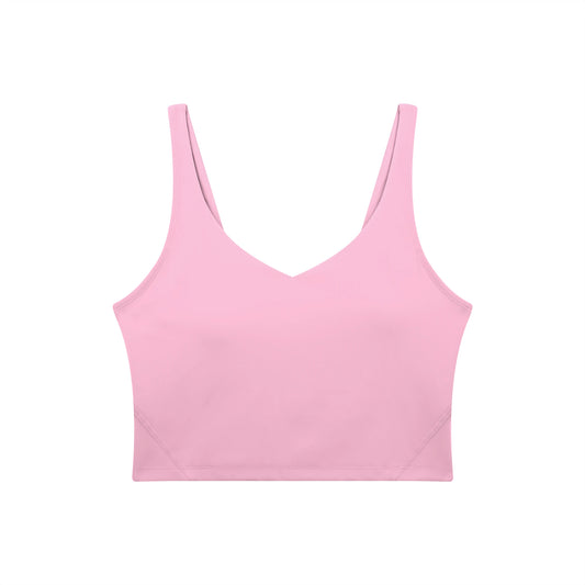Cropped V-Neck Athletic Tank Top — image 8