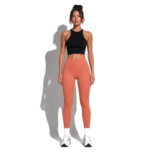 BIB LEGGINGS — ash rose front