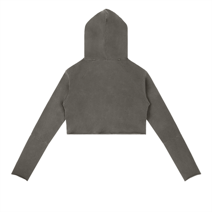 Vintage Washed Raw Edge Hoodie