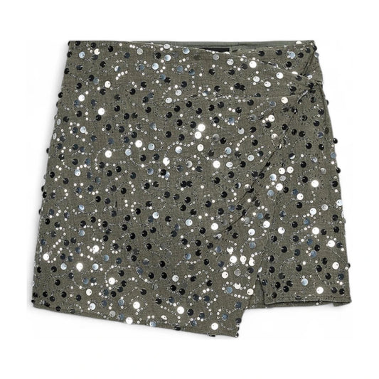 Grey Sequin Mini Skirt - Party Club Sparkle Skirt Women - main product image