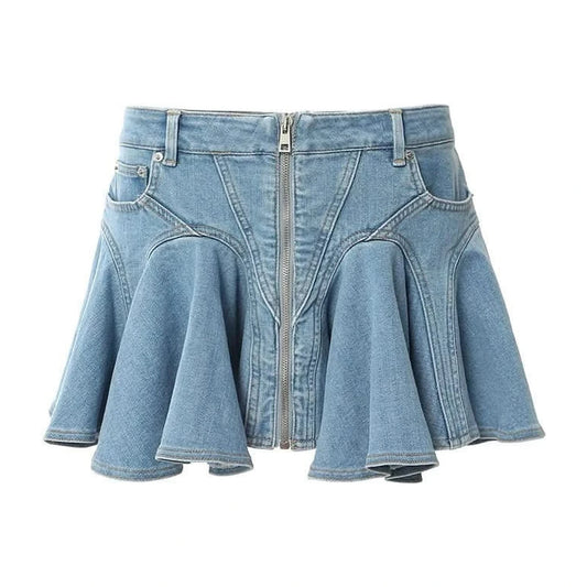 Pleated mini skirt