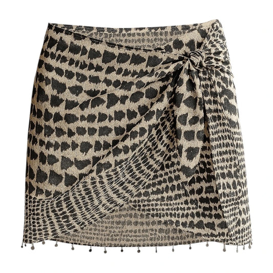 Wrap mini skirt