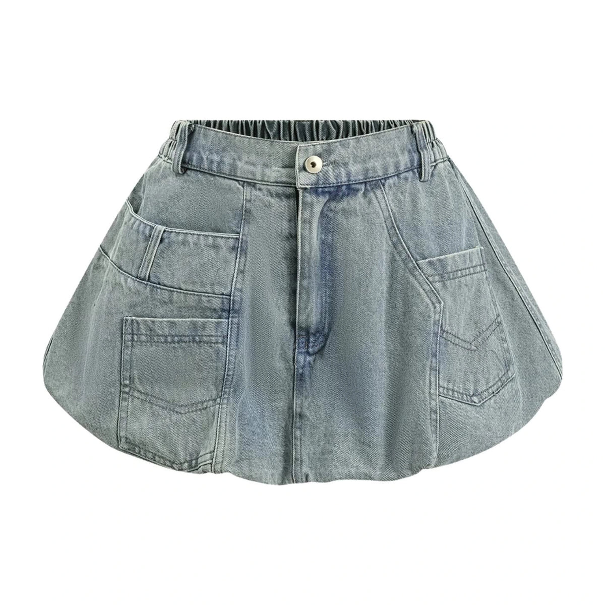 Vintage Denim Mini Skirt - Summer Streetwear Chic