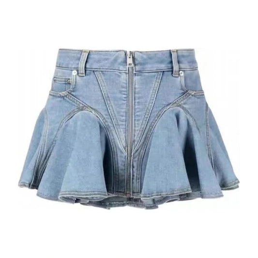 Blue Ruffled skirt