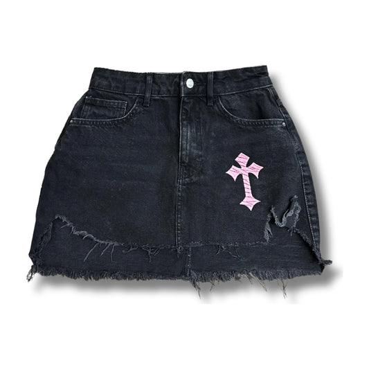Black Denim Skirt, 