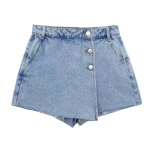 Wrap Denim Short