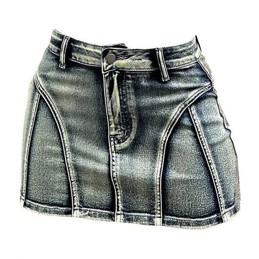 Carnival Holiday High Waist Denim Skirt