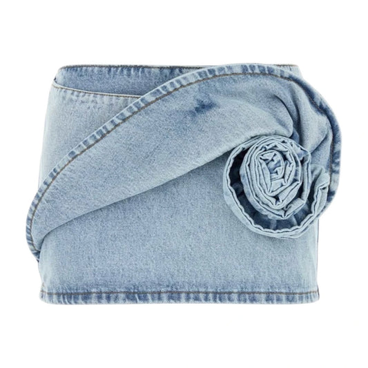 denim mini skirt