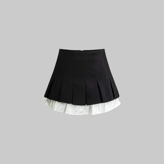 Ruffles Mini Pleated Skirt