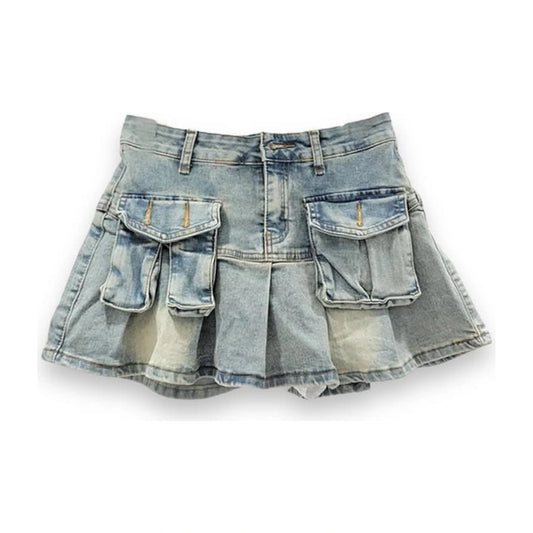 Cargo Pleated Skirt
