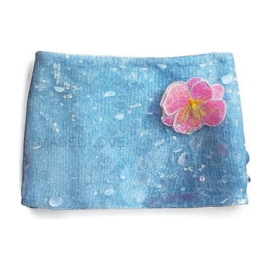 Flower Pop Mini Skirt Sequin Mini Skirt