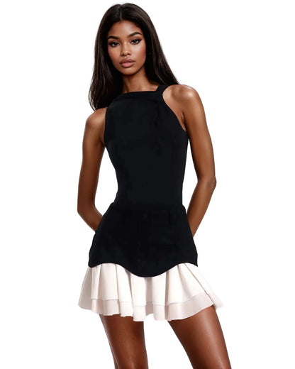 Y2K Ruffle A-Line Denim Skirt