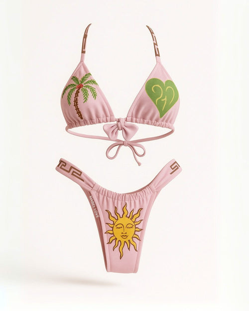 Pink Floral Bikini - Sexy Beachwear - main product image