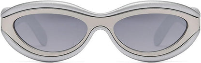 Cat Eye Sunglasses for Women Cute Oval Thick Frame Y2K Accessories Sun Glasses Chic Retro Style Shades