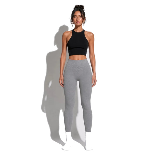 BIB LEGGINGS — h grey front