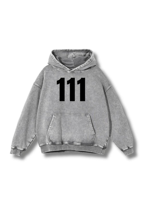 Front 111 Gray Oversize Hoodie