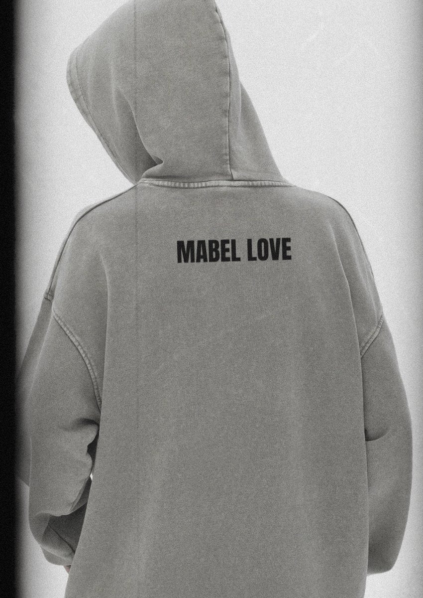 Sample wearing of Mabel Love Oversize Hoodie