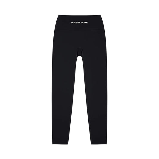 High-Waisted Yoga Leggings — black front